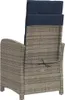 vidaXL Gartensessel mit Kissen 2 Stk. Verstellbar Grau Poly Produktbild-Vorschau 7