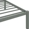 vidaXL Bettgestell Grau Metall 90x200 cm Produktbild-Vorschau 5