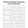 25-tlg. Schubladen-Organizer Set Transparent – Klare Produktbild-Vorschau 1