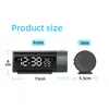 Product size chart showing dimensions of a digital alarm clock. Podgląd zdjęcia produktu