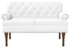 vidaXL Zweisitzer mit Knopfheftung Weiß 120 x 65 x 77 cm Produktbild-Vorschau 2