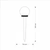 A line drawing of a solar lamp with dimensions indicated. Produktbild-Vorschau