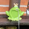 Wasserspeier Froschkönig hellgrün Keramik mit 230V Pumpe Produktbild-Vorschau 2