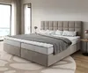 DELIFE Boxspringbett Dream-Fine Mikrofaser Beige 200x200 cm Produktbild-Vorschau 1