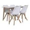 Esstisch >Vojens< in Weiss, MDF - 70x75x120cm (BxHxT) Produktbild-Vorschau 6