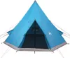 vidaXL Tipi-Campingzelt 4 Personen Blau Wasserdicht Produktbild-Vorschau 5