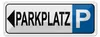 Blechschild Parkplatz links, 27x10 cm, Blechschilder Auto Produktbild-Vorschau 1