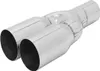 Terminale di scarico in acciaio inox Y 2x76 mm Silenziatore Anteprima dell’immagine prodotto 1