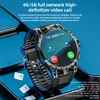 A smartwatch is displayed with promotional text and SIM cards. Podgląd zdjęcia produktu