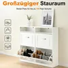 Schuhschrank Schmal mit 4 Klappen , Schuhkipper, Produktbild-Vorschau 3