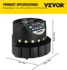 Macchina contamonete 220 V, selezionatrice di monete 300 Anteprima dell’immagine prodotto 7