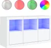 vidaXL Sideboard avec lampes LED blanc 123x37x67 cm Voir les images du produit 8