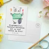 Mr. & Mrs. Panda Grußkarte Programmierer Kaffeeheld - Weiß Produktbild-Vorschau 3