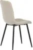 A single beige dining chair with black legs, shown from a side-rear angle against a white background. Náhled obrázku produktu