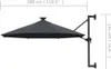 vidaXL Ombrellone da parete con LED 300 cm antracite Anteprima dell’immagine prodotto 27