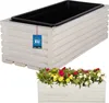 KOTARBAU® Cassetta per fiori in legno 44x20cm con vaso Anteprima dell’immagine prodotto 1