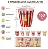 RICE Kids Kinderbecher ABC Print Mädchen 6er Set 160 ml Produktbild-Vorschau 5