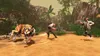 A tiger is chasing two men through a jungle environment. Produktbild-Vorschau