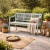 Massivholz Sitzbank CHRISTOS Antique-Grey 150cm Shabby-Look Produktbild-Vorschau 7