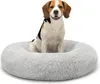 A beagle dog sitting in a round, plush dog bed. Anteprima dell’immagine prodotto