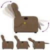 Massagesessel mit Aufstehhilfe Braun Stoff Produktbild-Vorschau 6