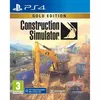 The image shows the front cover of a PlayStation 4 video game, "Construction Simulator Gold Edition". It features a large yellow excavator in the foreground with a construction site scene in the background. Náhľad obrázku produktu