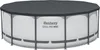 A Bestway Steel Pro MAX frame pool with a dark gray cover. Produktbild-Vorschau