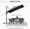 PURPLE LEAF Sonnenschirm 250 x 250 cm Groß Ampelschirm mit Produktbild-Vorschau 2