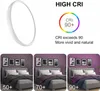A product image showing a ceiling light and comparisons of room lighting. Produktbild-Vorschau