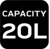 A black background with white text indicating capacity. Náhľad obrázku produktu