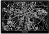 Leinwandbild warschau - stadtplan 60x40 cm Feeby grau Produktbild-Vorschau 3
