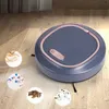 A robotic vacuum cleaner on a wooden floor, with circular insets showing different types of debris. Náhled obrázku produktu