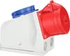 A white industrial electrical socket with red and blue covers. Anteprima dell’immagine prodotto
