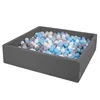 KiddyMoon piscina di palline quadrata 120x30cm/200 palline? Anteprima dell’immagine prodotto 1