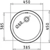 Lavello in acciaio inox Pyramis CR 450 x 450 mm 100034001 Anteprima dell’immagine prodotto 9