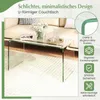 Table basse en verre COSTWAY, table d'appoint en forme de Voir les images du produit 4