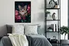 MuchoWow® Gerahmtes Poster Katze - Blumen - Tiere - Produktbild-Vorschau 5