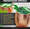 Vezato Moscow-Mule-Becher [500ml] – Gehämmerte Kupferbecher Produktbild-Vorschau 3