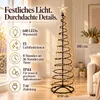 HAGO24 Beleuchteter Weihnachtsbaum Schwarz Kunststoff Produktbild-Vorschau 4