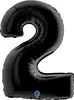 Pallone gonfiabile numero 2 nero 102 cm extra large Anteprima dell’immagine prodotto 1
