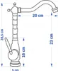 A diagram of a faucet with dimensions indicated. Anteprima dell’immagine prodotto