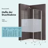 doporro Eck-Duschkabine 100x90x195cm Eckdusche Produktbild-Vorschau 2