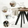 Runder Ausziehbarer Tisch für Esszimmer, PERO, Loft-Stil, Produktbild-Vorschau 4