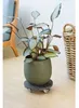 Plant pot stand with wheels - NATURE - WPC H7.5 x Ø30 cm - Productafbeelding-voorbeeld 3