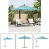 The Living Store Sonnenschirm mit Stahlmast Blau Produktbild-Vorschau 1