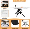 MODFU Jídelní stůl s imitací mramoru 120 (160) x 80 cm Náhled obrázku produktu 4