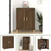 The Living Store Sideboard Braun Eichen-Optik 69,5x34x90 cm Produktbild-Vorschau 10