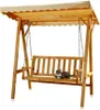Balançoire hollywoodienne Nature/Beige Bois Banc de jardin Voir les images du produit 7