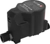 A black DC 24V booster pump with threaded connectors. Náhled obrázku produktu