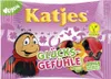 A bag of Katjes Glücksgefühle candies, featuring a cartoon ladybug and various candy shapes. Voir les images du produit